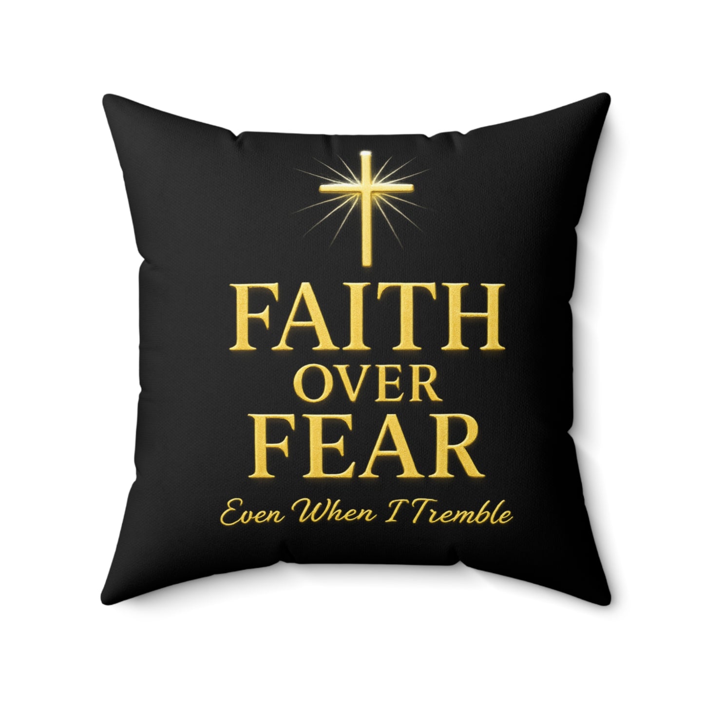 Faith Over Fear Inspirational Pillow, Motivational Decor, Christian Home Accent, Gift for Believers, Cozy Throw Pillow