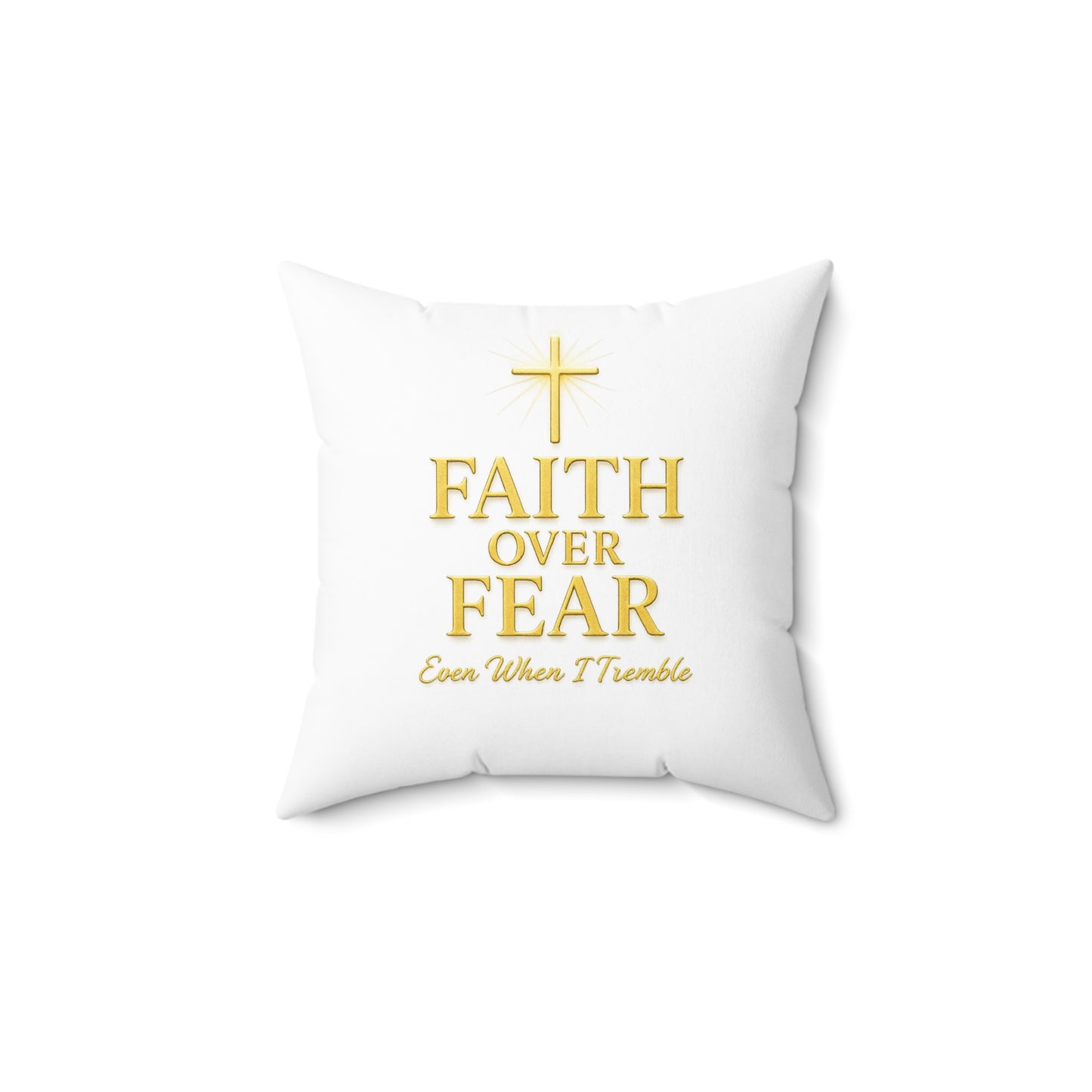 Inspirational Faith Over Fear Pillow, Home Decor, Christian Gift, Cozy Living Room Cushion, Uplifting Bedroom Accent