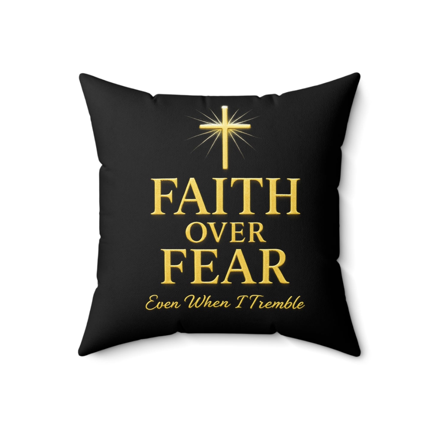 Faith Over Fear Inspirational Pillow, Motivational Decor, Christian Home Accent, Gift for Believers, Cozy Throw Pillow