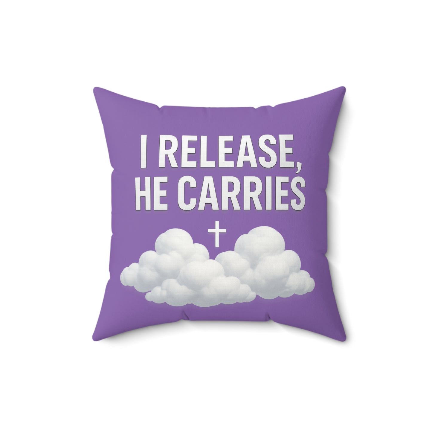 Inspirational Square Pillow, Home Decor, Christian Gift, Motivational Cushion, Office Throw Pillow, Relaxation Decor