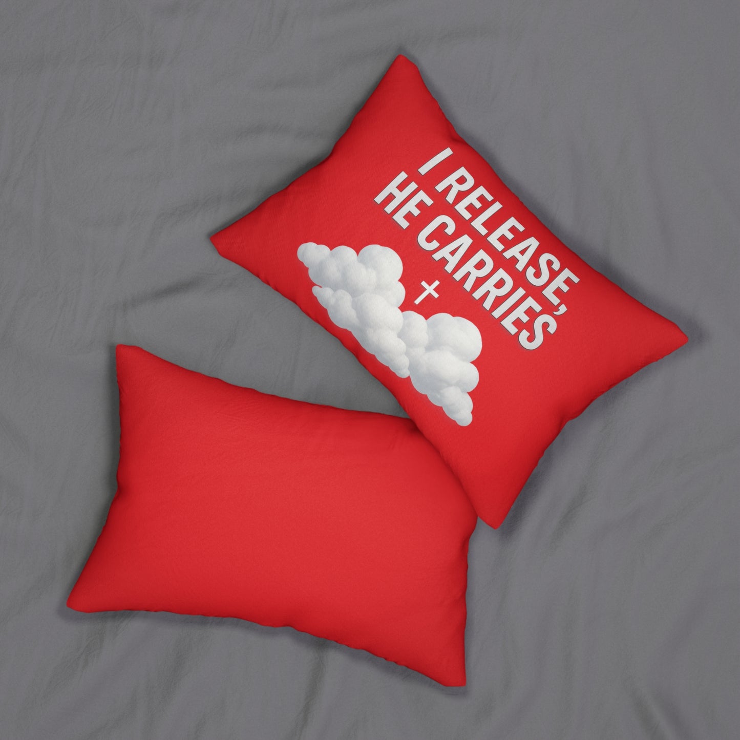 Inspirational Lumbar Pillow | Faith-Based Home Decor, Christian Gift, Comfort Cushion, Positive Quote Pillow, Religious Accent Piece