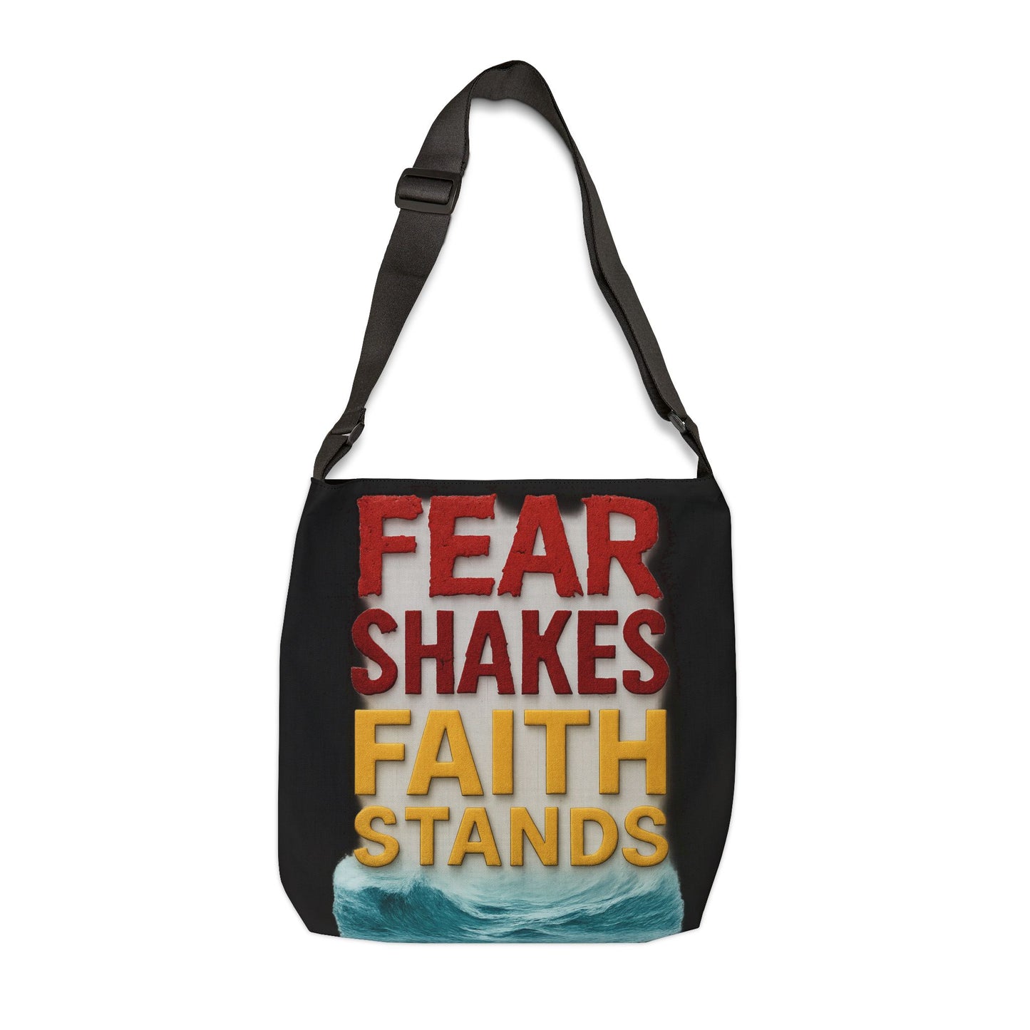 Inspirational Adjustable Tote Bag, Motivational Tote, Faith Stands Bag, Everyday Use, Gift for Her, Beach Bag