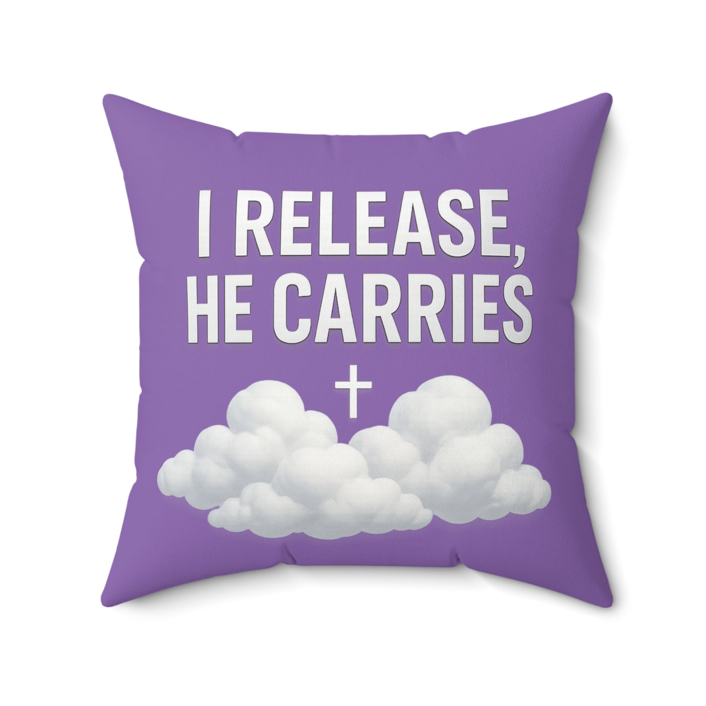 Inspirational Square Pillow, Home Decor, Christian Gift, Motivational Cushion, Office Throw Pillow, Relaxation Decor