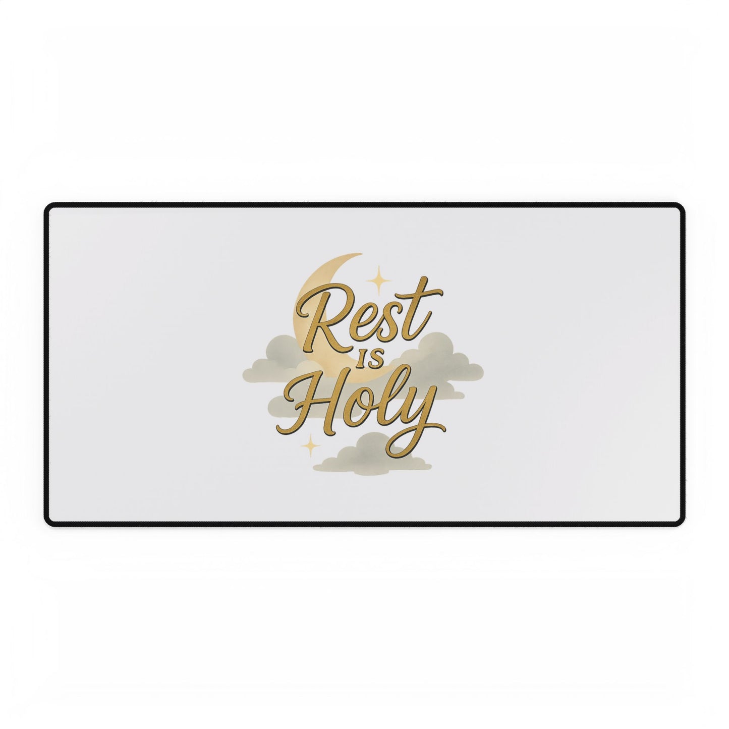 Rest is Holy Desk Mat, Inspirational Workspace Decor, Motivational Office Accessory, Perfect for Home Office, Gift for Students, [...]