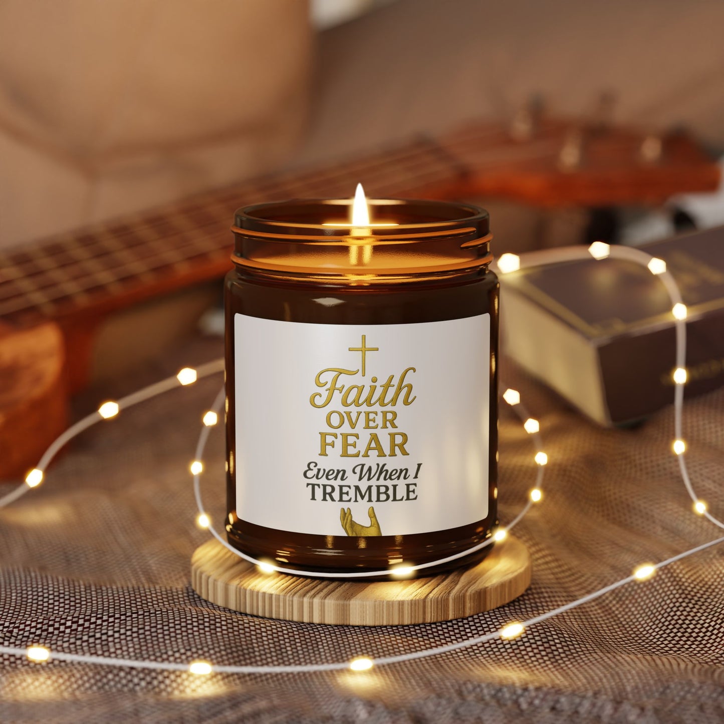 Scented Soy Candle (Multi-Size, Amber Jar)