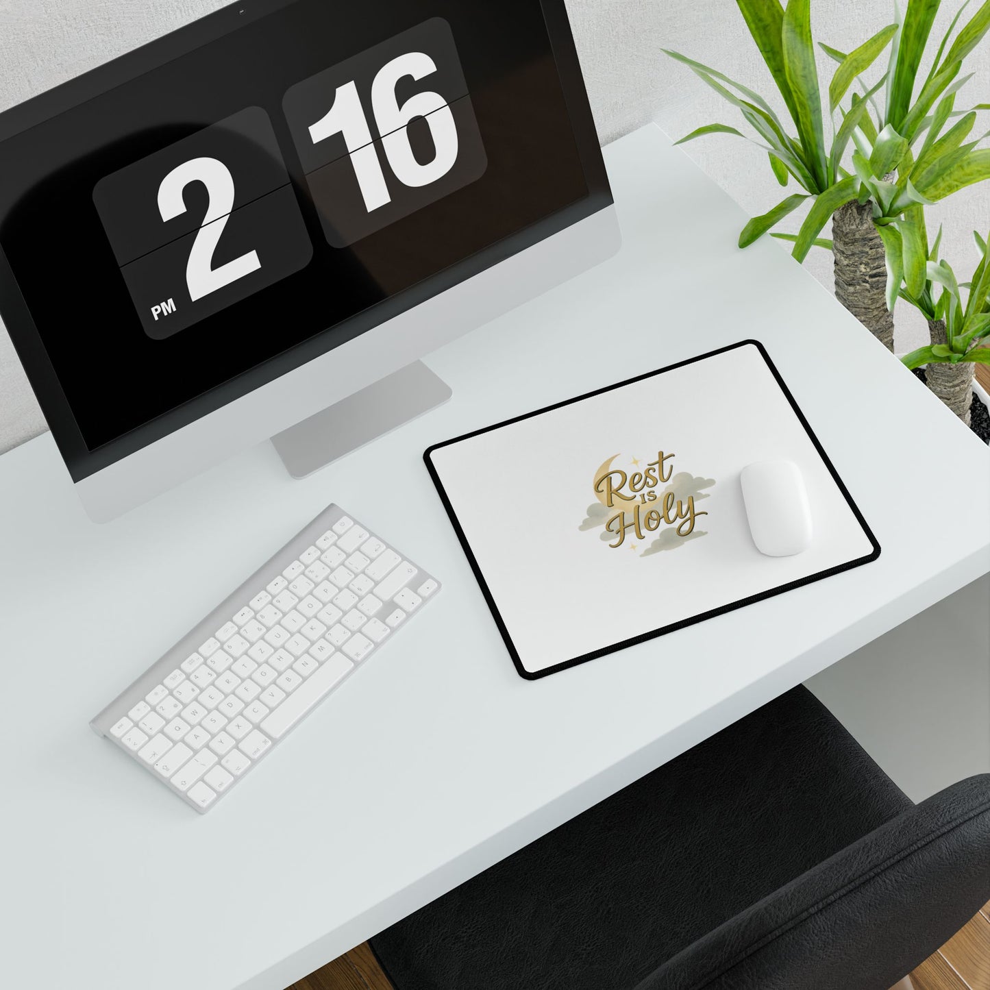 Rest is Holy Desk Mat, Inspirational Workspace Decor, Motivational Office Accessory, Perfect for Home Office, Gift for Students, [...]