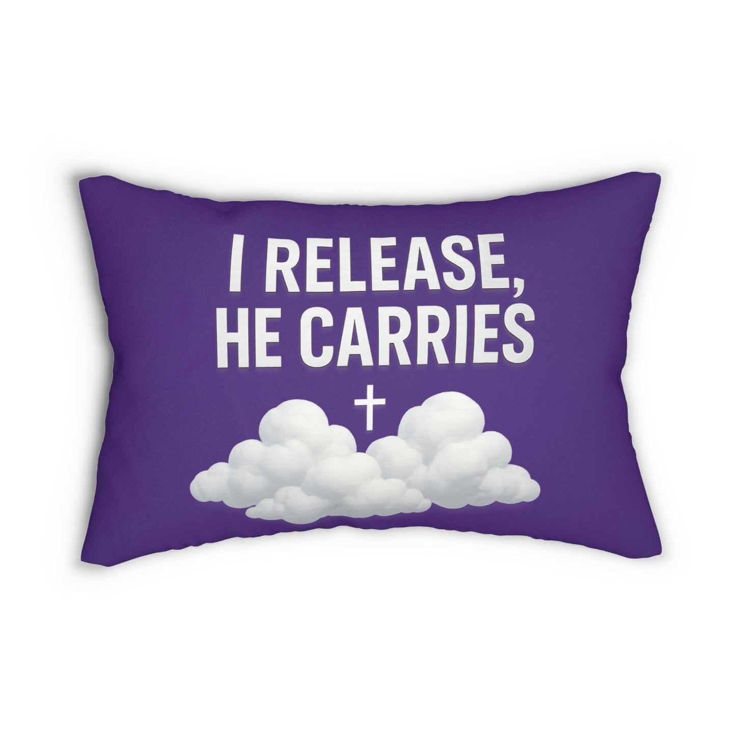 Inspirational Lumbar Pillow - "I Release, He Carries" | Spiritual Home Decor, Gift for Faith, Religious Motivational Cushion, Cozy [...]