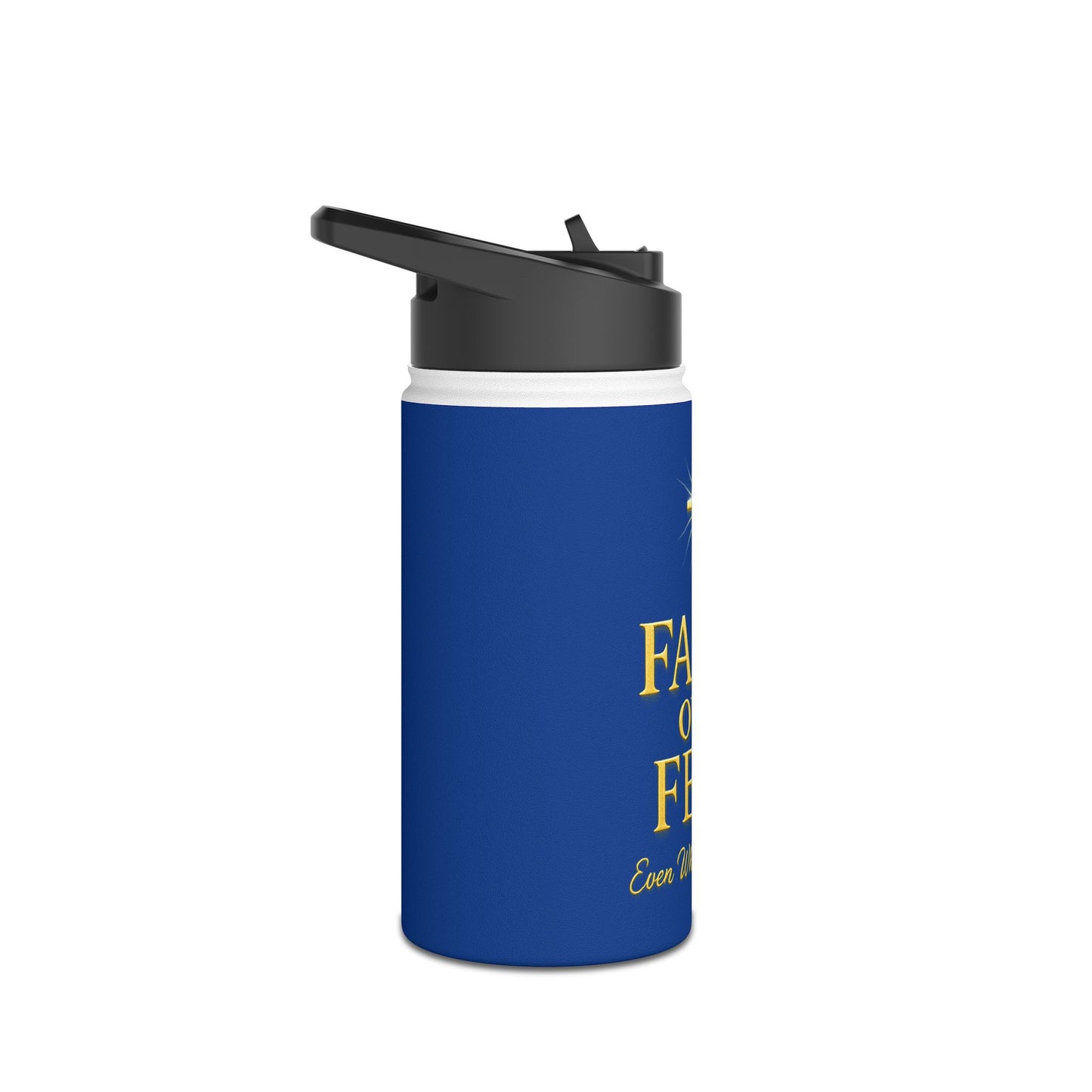 Faith Over Fear Stainless Steel Water Bottle, Inspiring Travel Flask, Motivational Cup for Gym, Outdoors, Gifts for Him/Her