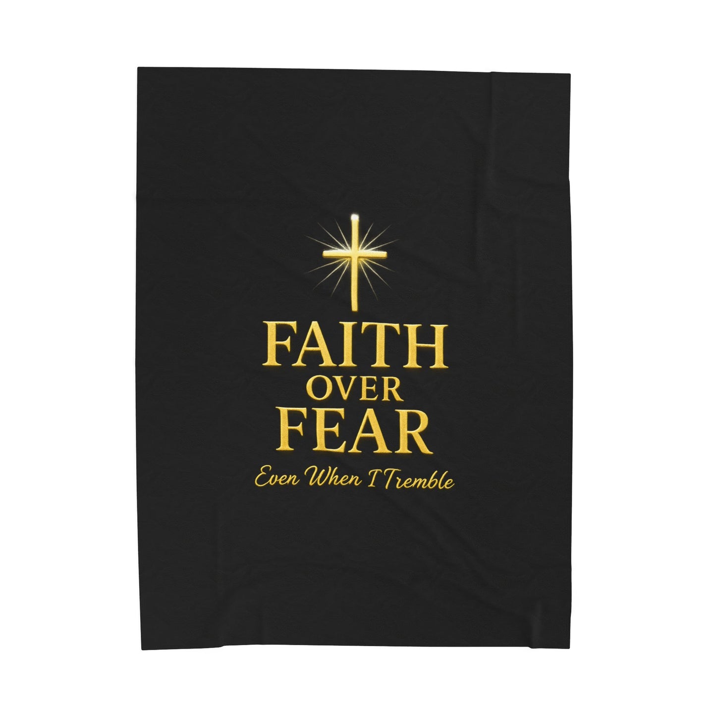 Faith Over Fear Plush Blanket - Cozy Throw for Comfort, Inspirational Home Decor, Encouraging Gift for Friends and Family, Faith-Based [...]