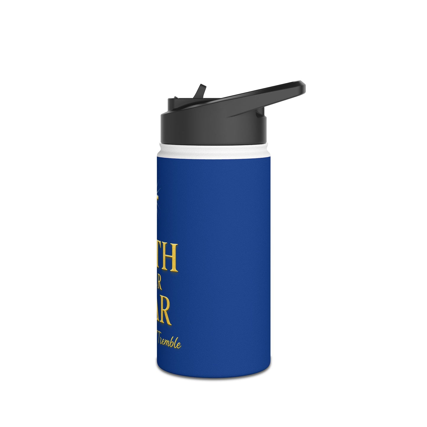 Faith Over Fear Stainless Steel Water Bottle, Inspiring Travel Flask, Motivational Cup for Gym, Outdoors, Gifts for Him/Her