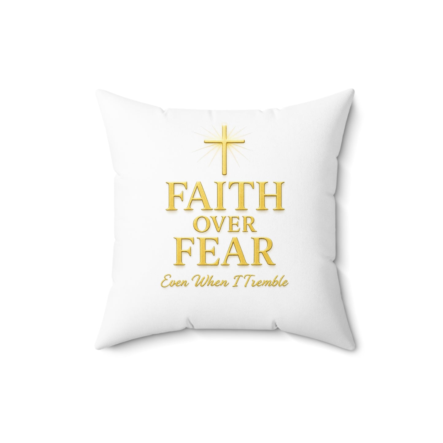Inspirational Faith Over Fear Pillow, Home Decor, Christian Gift, Cozy Living Room Cushion, Uplifting Bedroom Accent