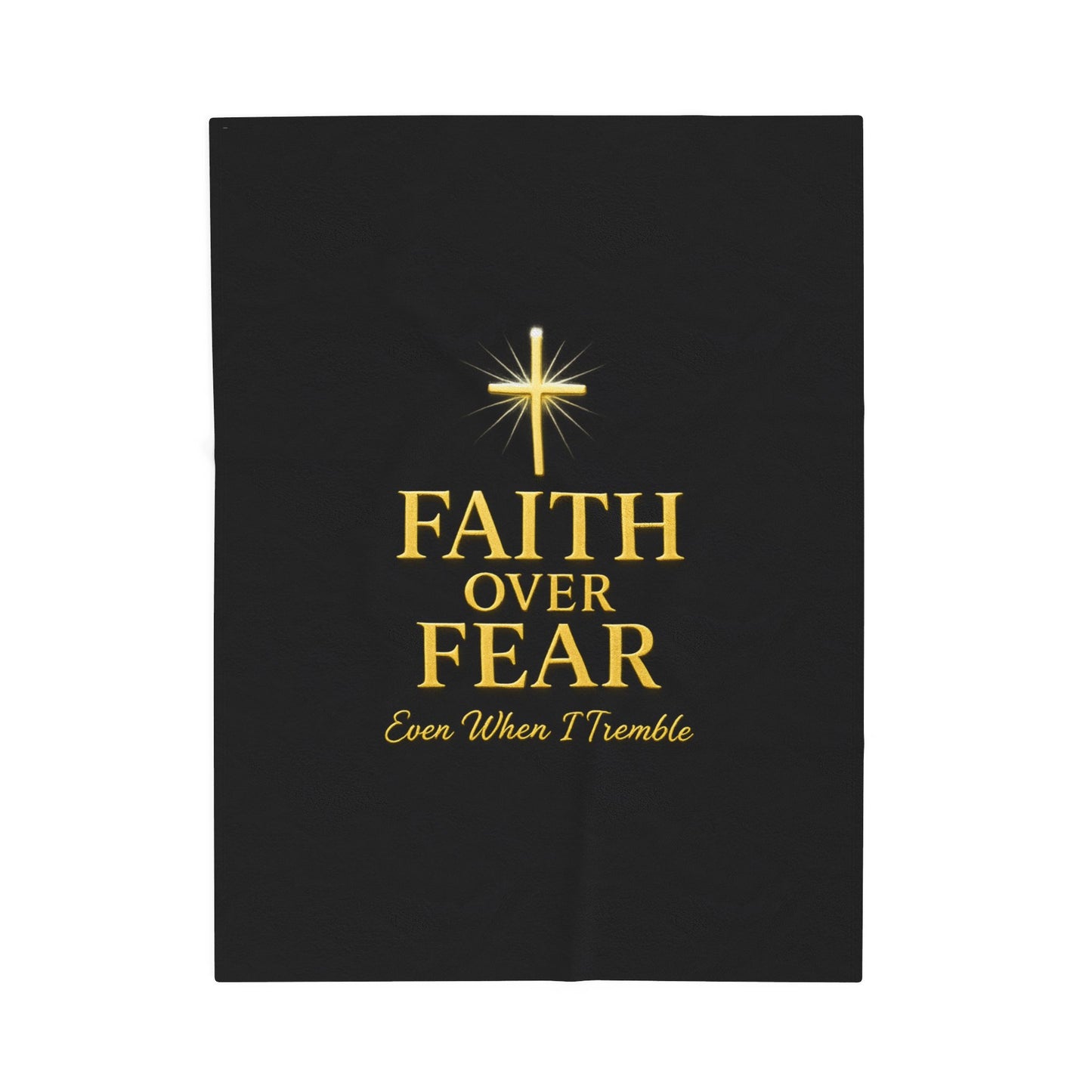 Faith Over Fear Plush Blanket - Cozy Throw for Comfort, Inspirational Home Decor, Encouraging Gift for Friends and Family, Faith-Based [...]