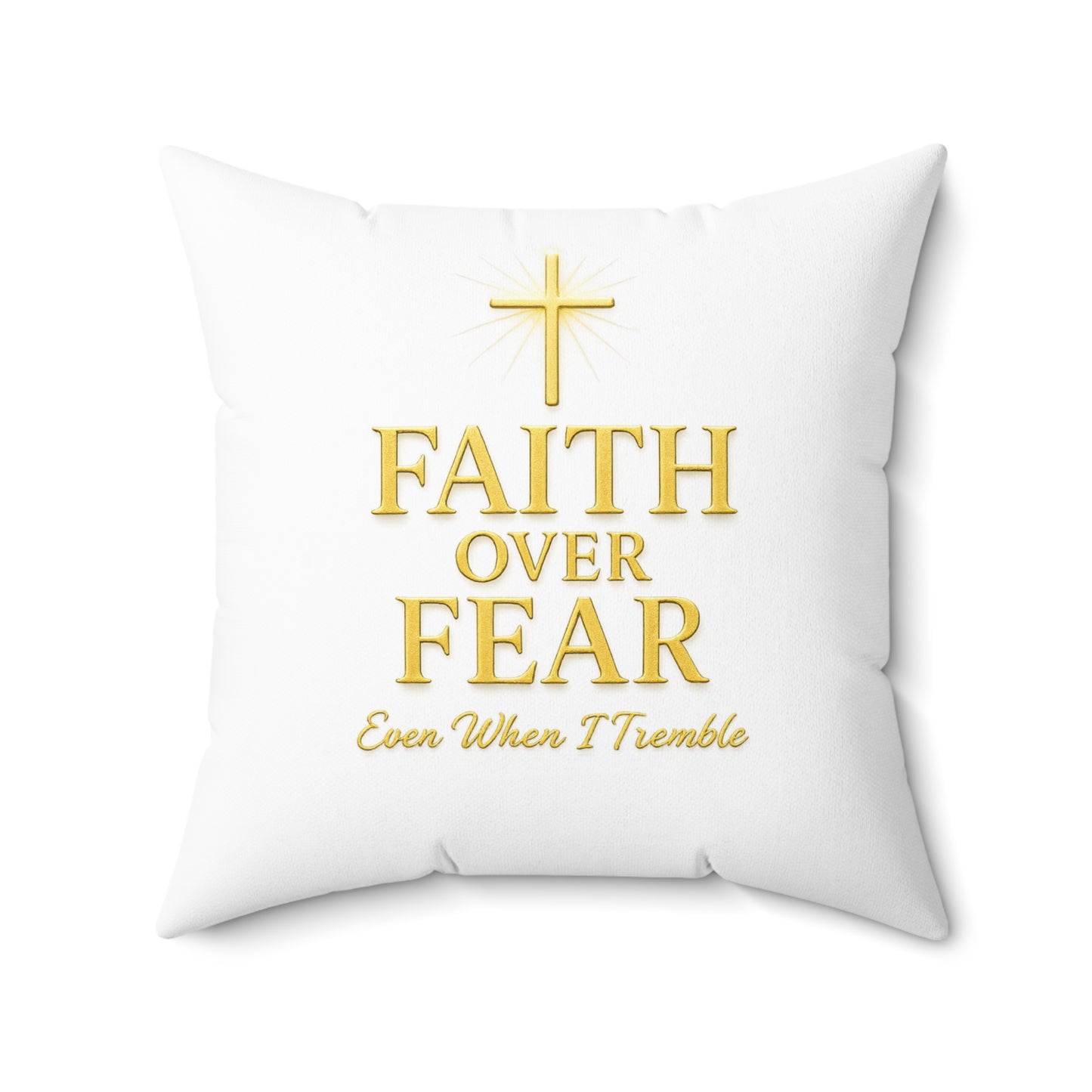 Inspirational Faith Over Fear Pillow, Home Decor, Christian Gift, Cozy Living Room Cushion, Uplifting Bedroom Accent