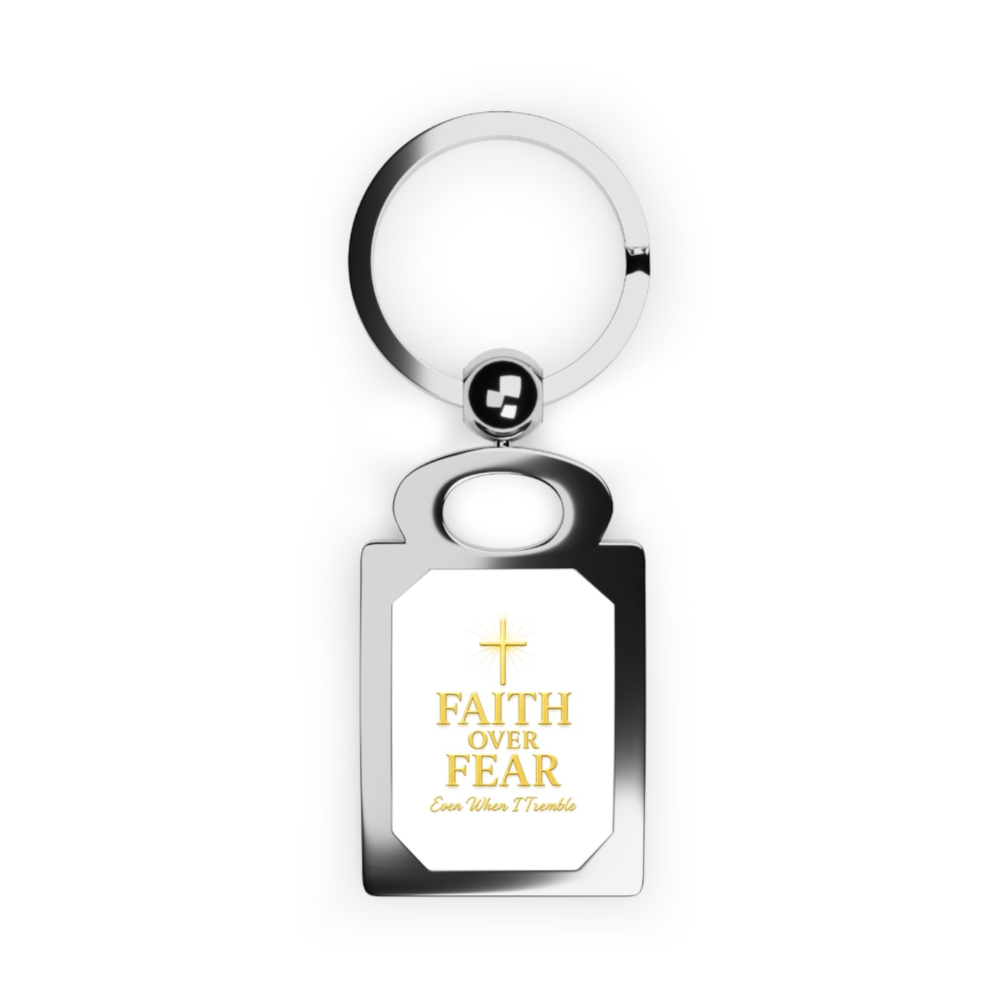 Faith Over Fear Keyring, Inspirational Keychain, Motivational Gift, Christian Keepsake, Graduation Keyring, Daily Reminder