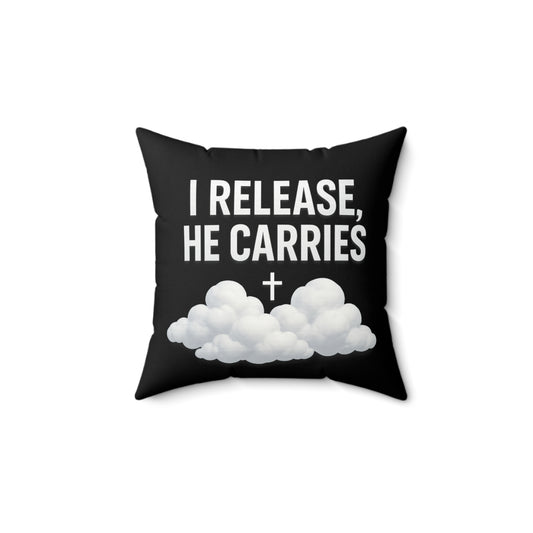 Inspirational Cloud Pillow - "I Release, He Carries" Home Decor, Comfort Cushion, Gift for Friends, Motivational Throw Pillow, [...]