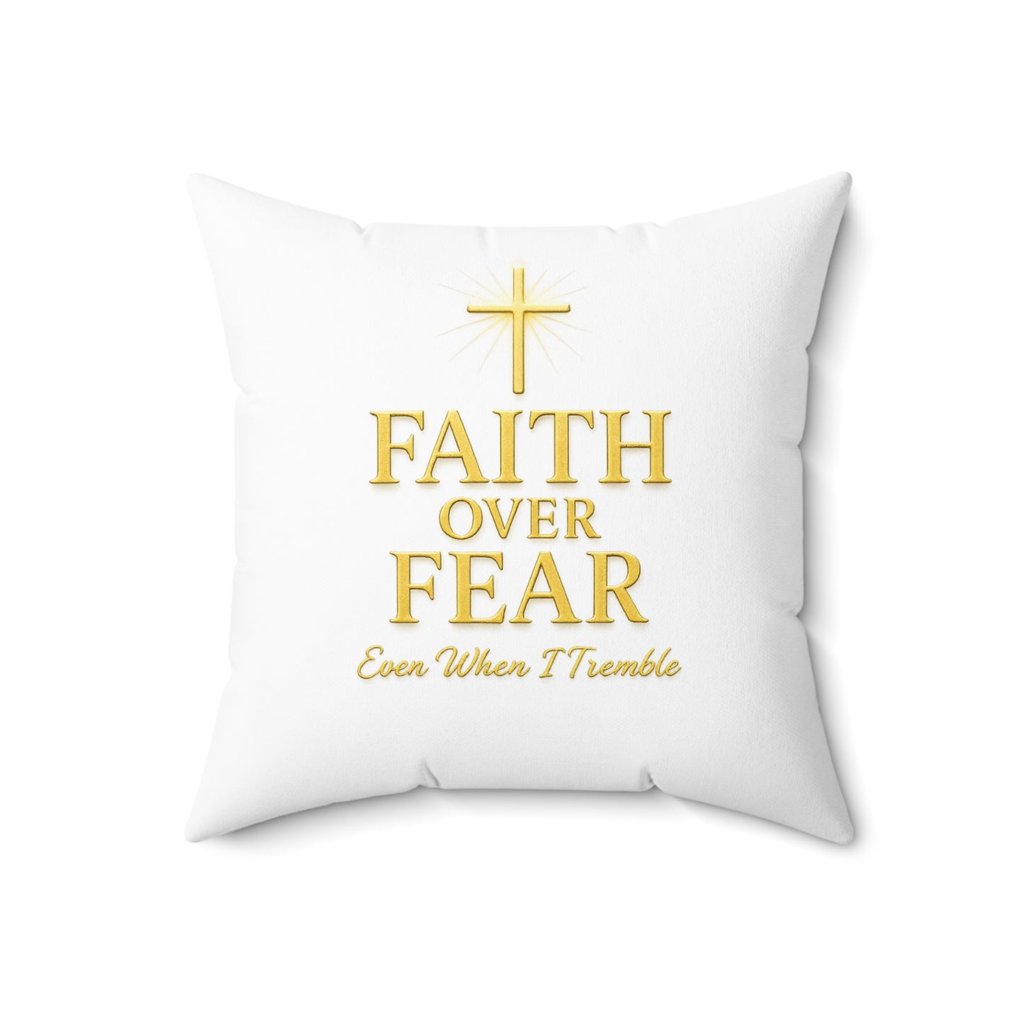 Inspirational Faith Over Fear Pillow, Home Decor, Christian Gift, Cozy Living Room Cushion, Uplifting Bedroom Accent