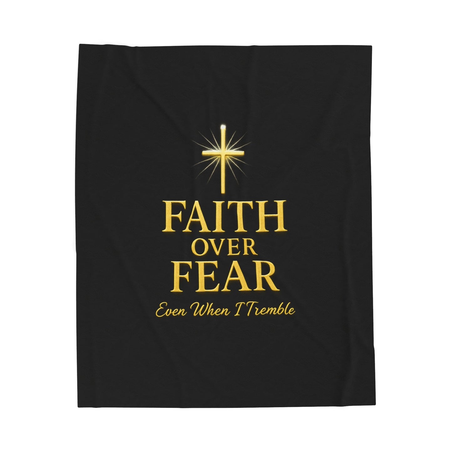 Faith Over Fear Plush Blanket - Cozy Throw for Comfort, Inspirational Home Decor, Encouraging Gift for Friends and Family, Faith-Based [...]