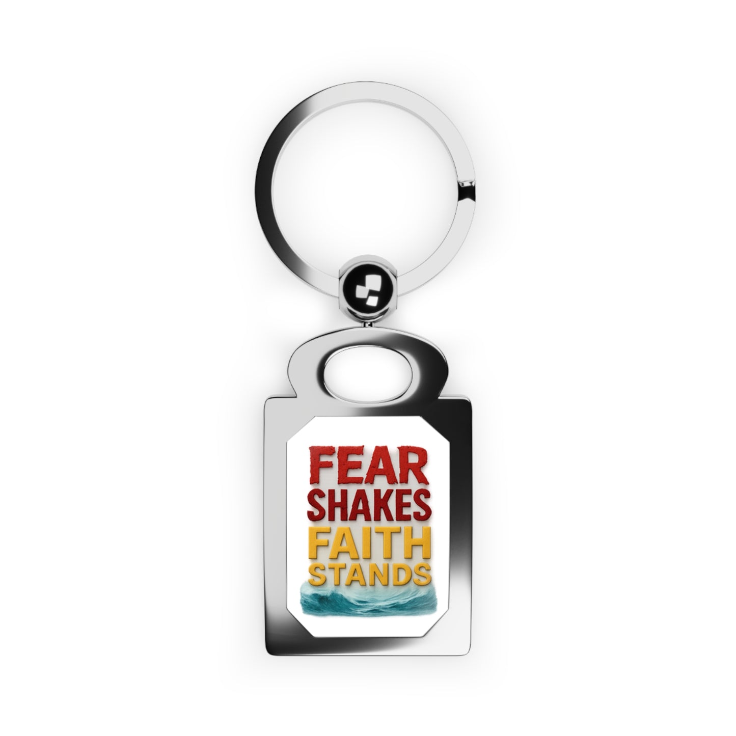 Inspirational Photo Keyring - Fear Shakes Faith Stands, Custom Keychain, Motivational Gift, Personalized Accessories, Faith-Inspired [...]