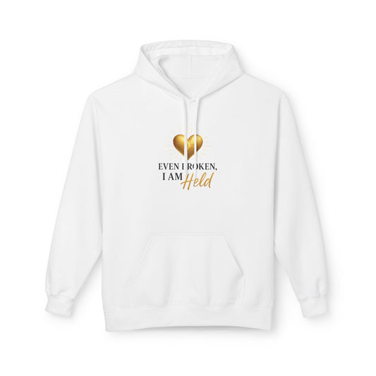 Comforting Quote Hoodie, Unisex Fleece Sweatshirt, Inspirational Apparel, Gift for Friend, Cozy Layering Piece