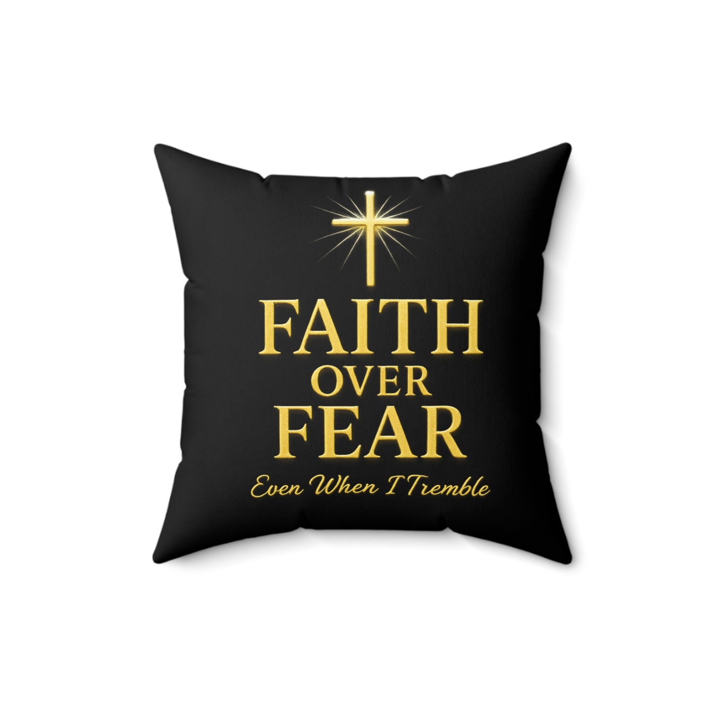 Faith Over Fear Inspirational Pillow, Motivational Decor, Christian Home Accent, Gift for Believers, Cozy Throw Pillow