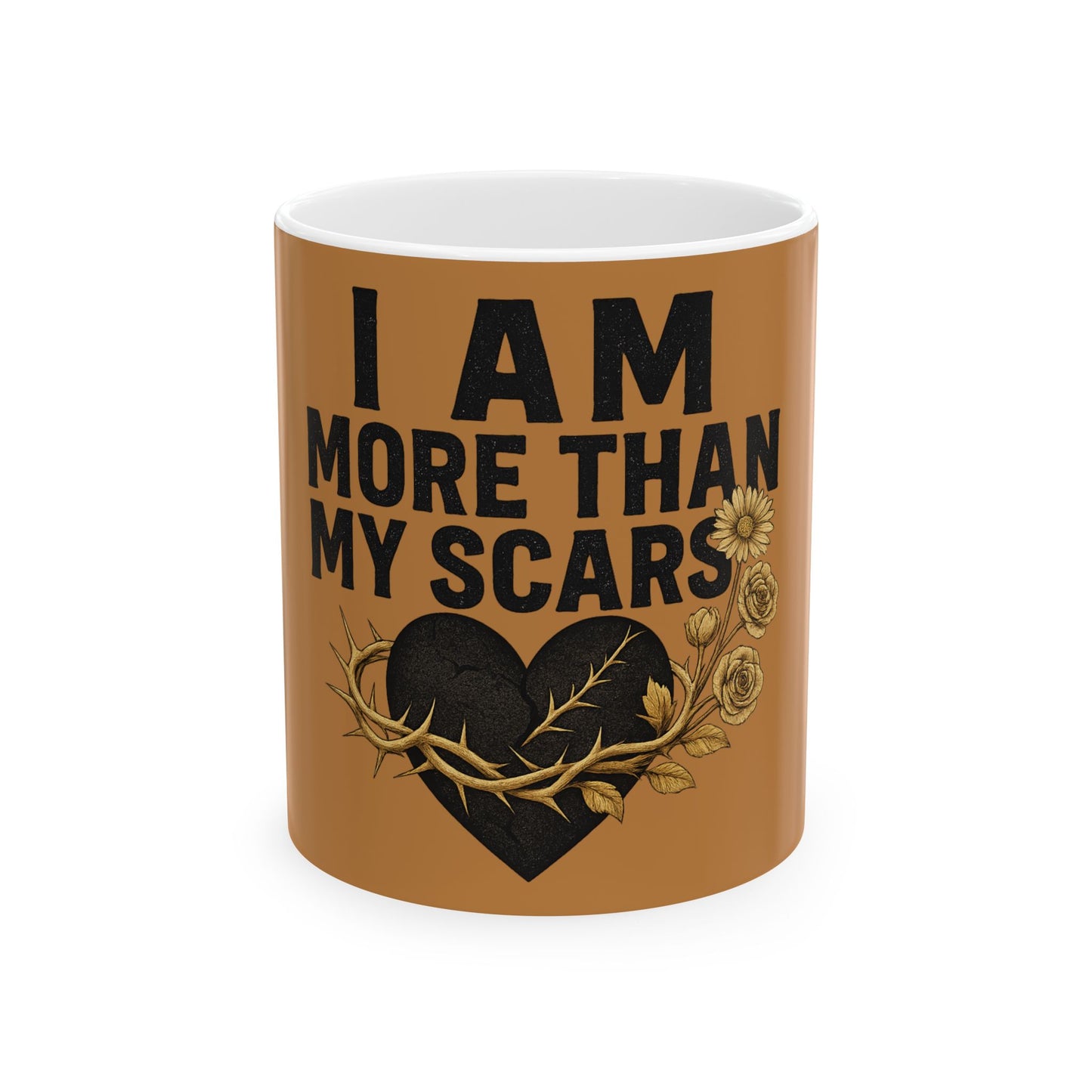 Empowering Scars Ceramic Mug - Perfect for Self-Love, Gifts, Inspirational Gifts, Affirmation Mug, Recovery Support