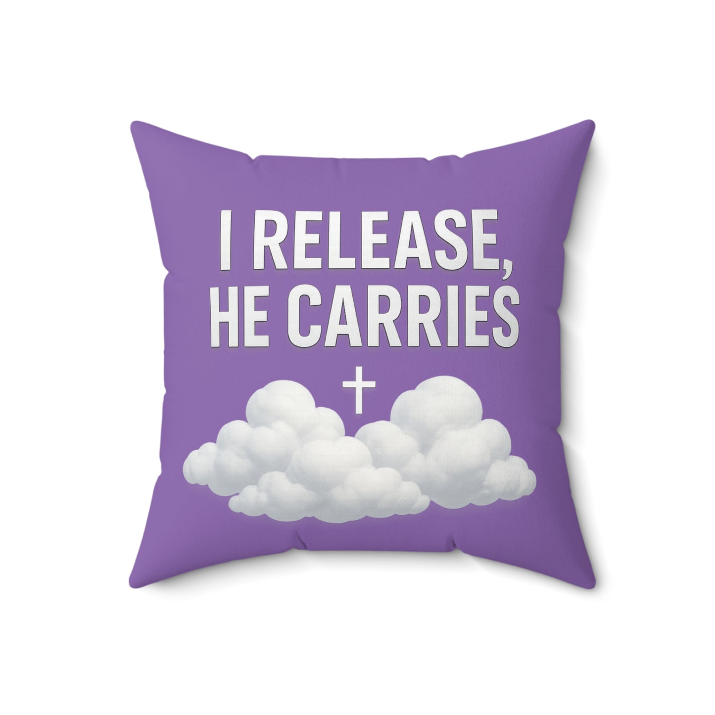 Inspirational Square Pillow, Home Decor, Christian Gift, Motivational Cushion, Office Throw Pillow, Relaxation Decor