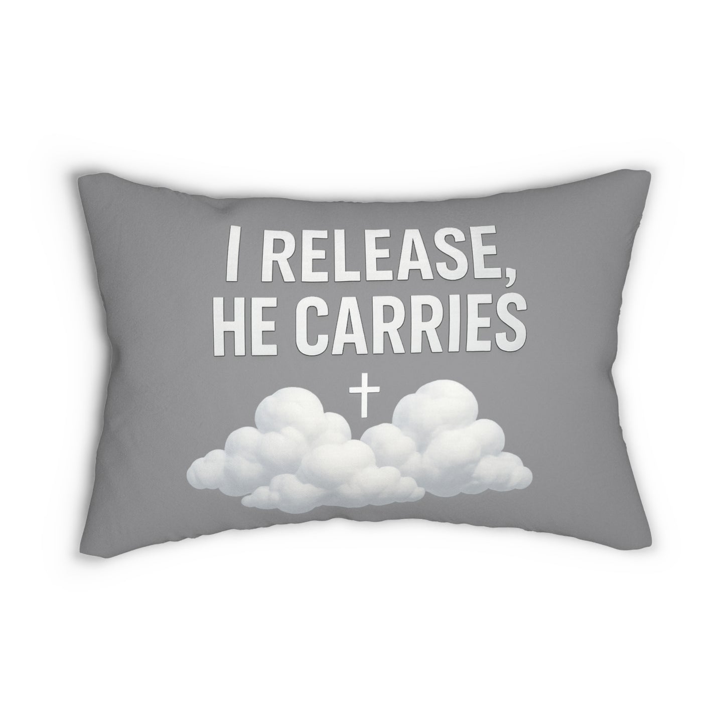 Inspirational Lumbar Pillow, Motivational Couch Cushion, Faith Decor, Christian Gift, Home Accent